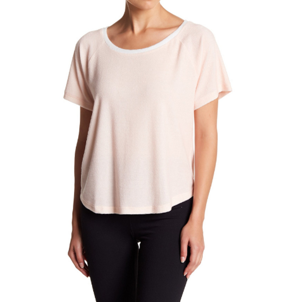 Honeydew Intimates Women Scoop Neck Lounge Tee Light Pink Size L
